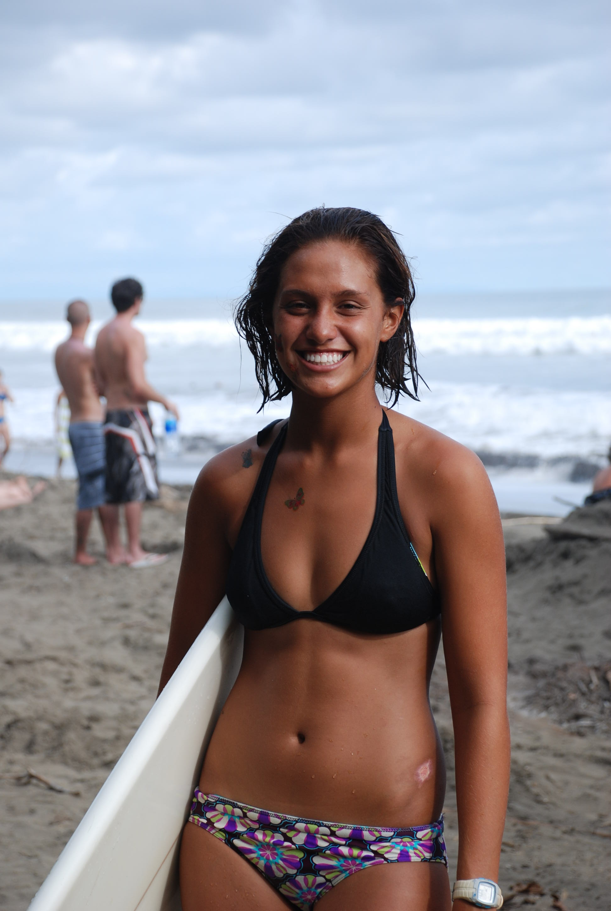 costa rica female surfer dominical