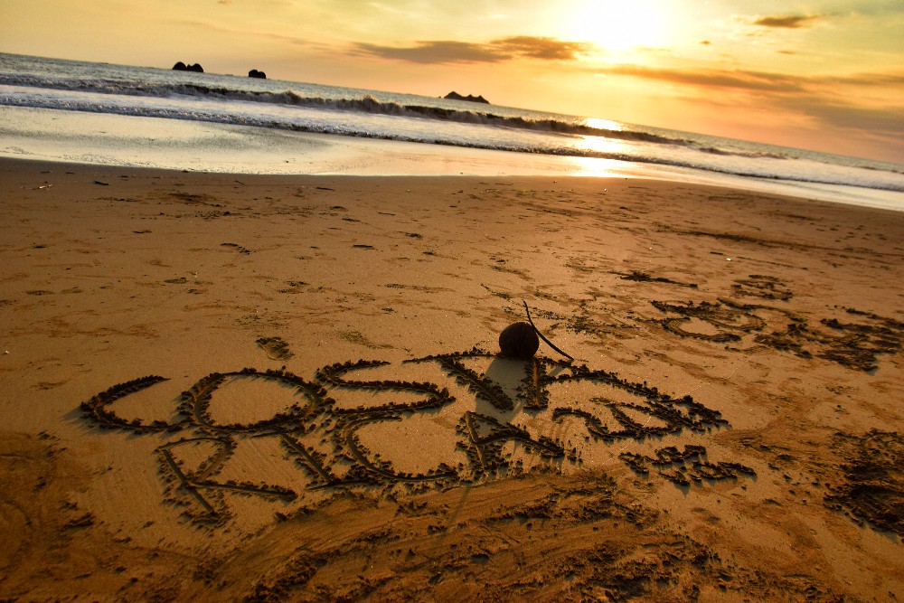 costa rica beach sunset pura vida